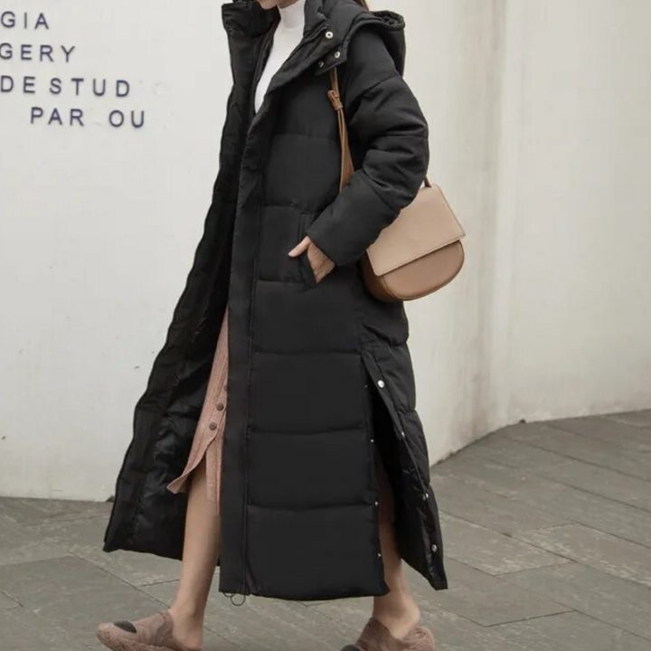 Levoire | Manteau matelassé long pour femmes pour l'hiver Noir