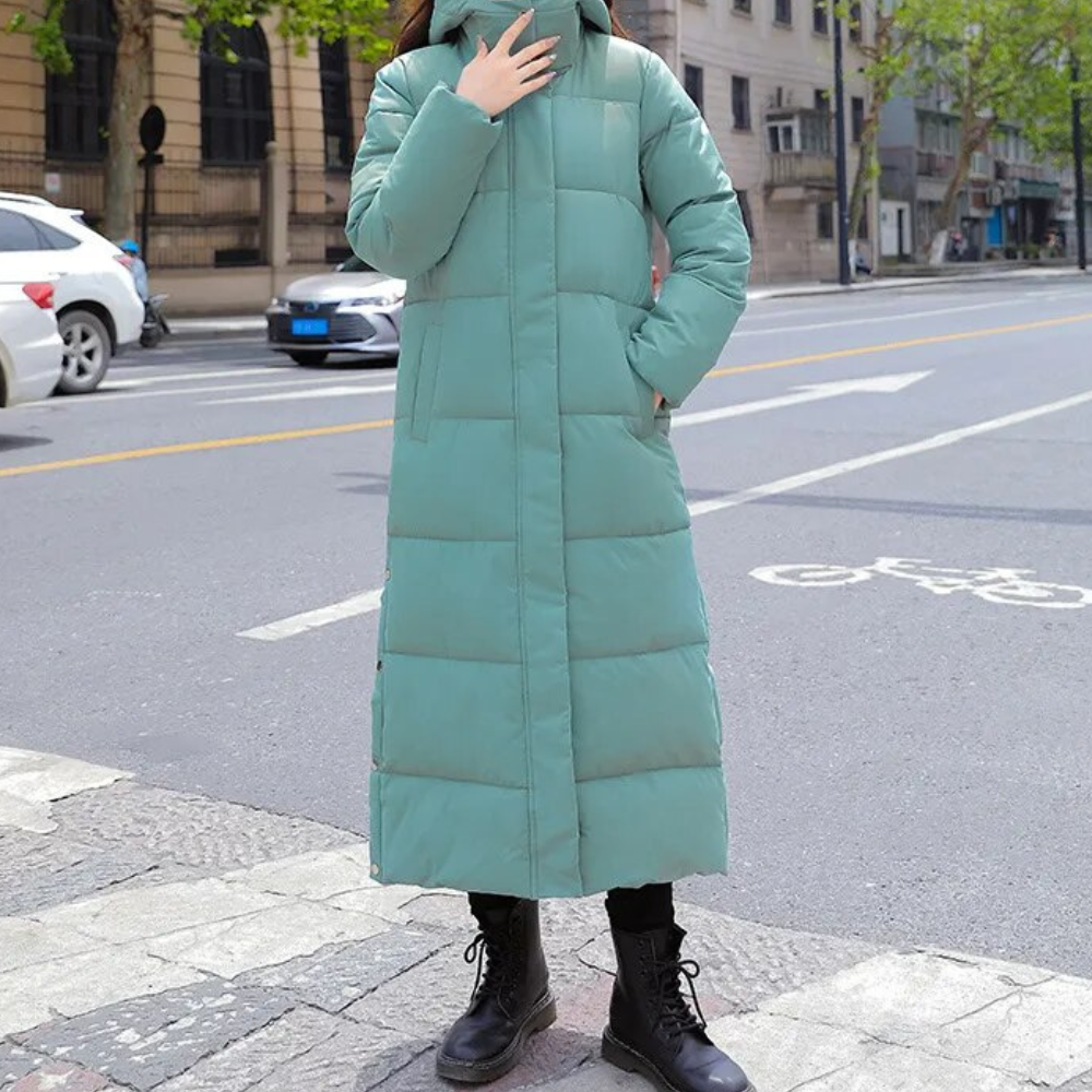 Levoire | Manteau matelassé long pour femmes pour l'hiver Vert