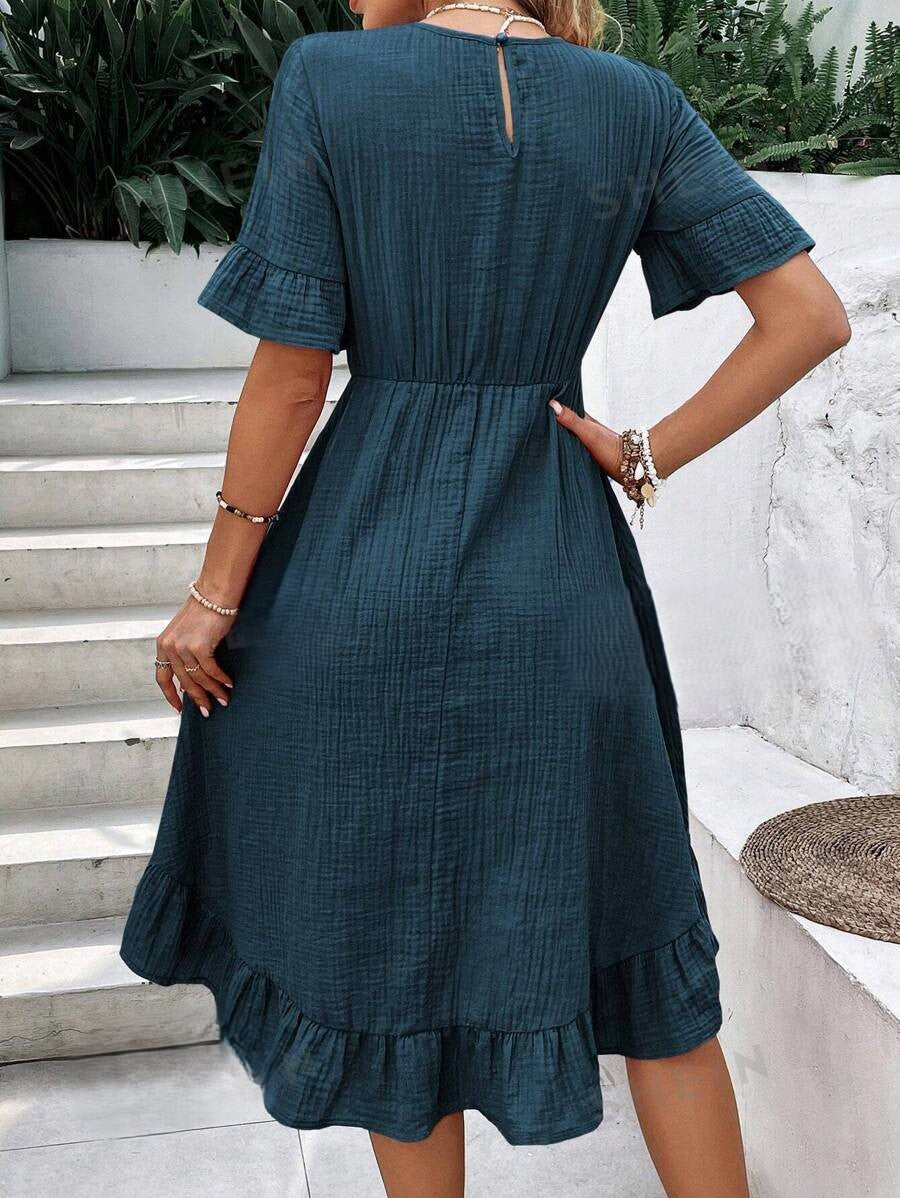 Levoire | Robe De Loisir Élégante À Manches Courtes