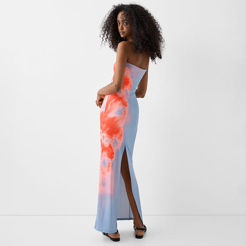 Levoire | Robe Maxi Sans Bretelles Avec Imprimé Floral