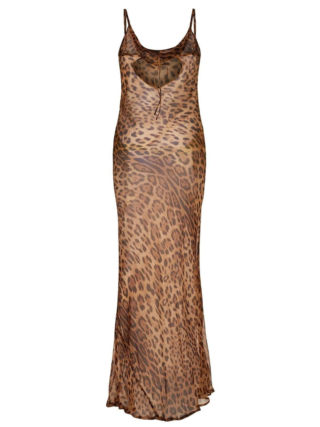 Levoire | Robe Maxi Spaghetti Avec Motif Léopard