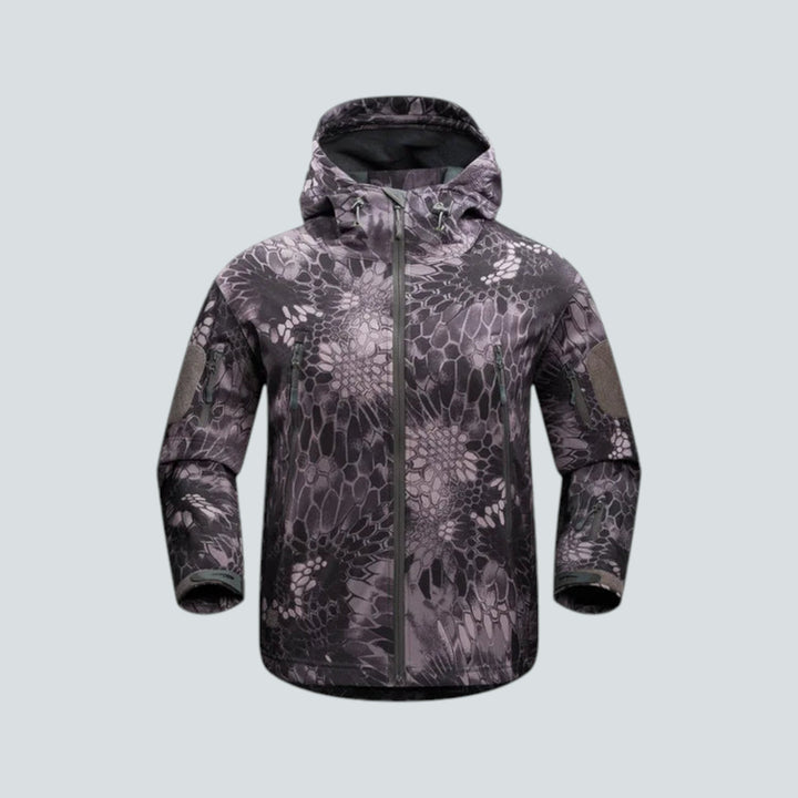 Levoire | Veste De Camouflage Pour Hommes Au Style Outdoor Python Impression Noir