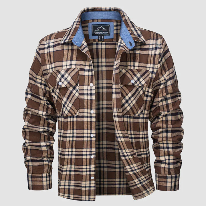 Levoire | Chemise À Carreaux À Manches Longues Avec Poches Style 10