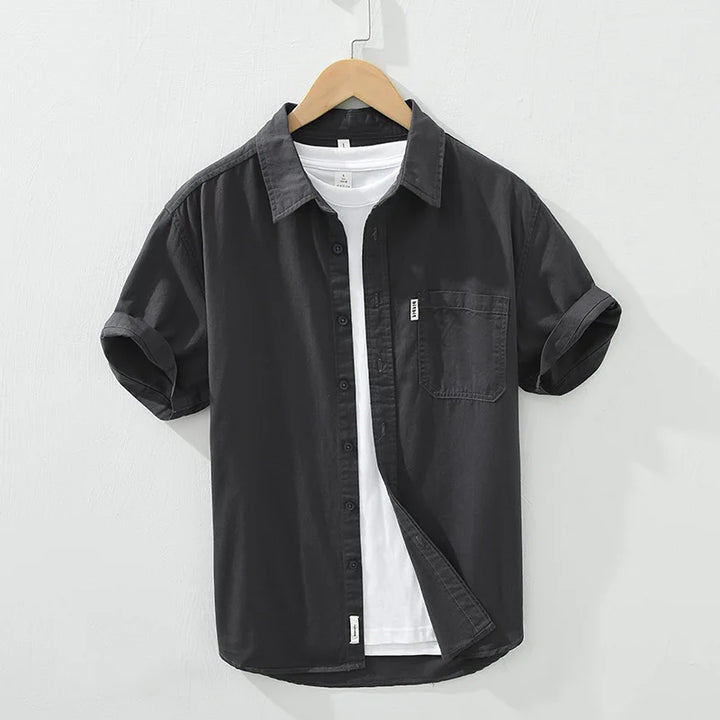 Levoire | Chemise D'Ete Decontracte Hommes Gris foncé