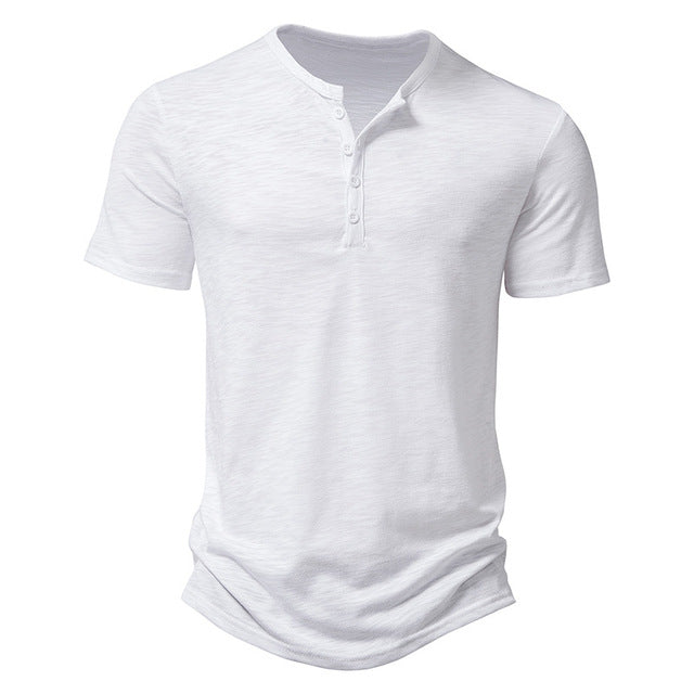 Levoire | Chemise Henley À Boutons Weinlese Usée blanc