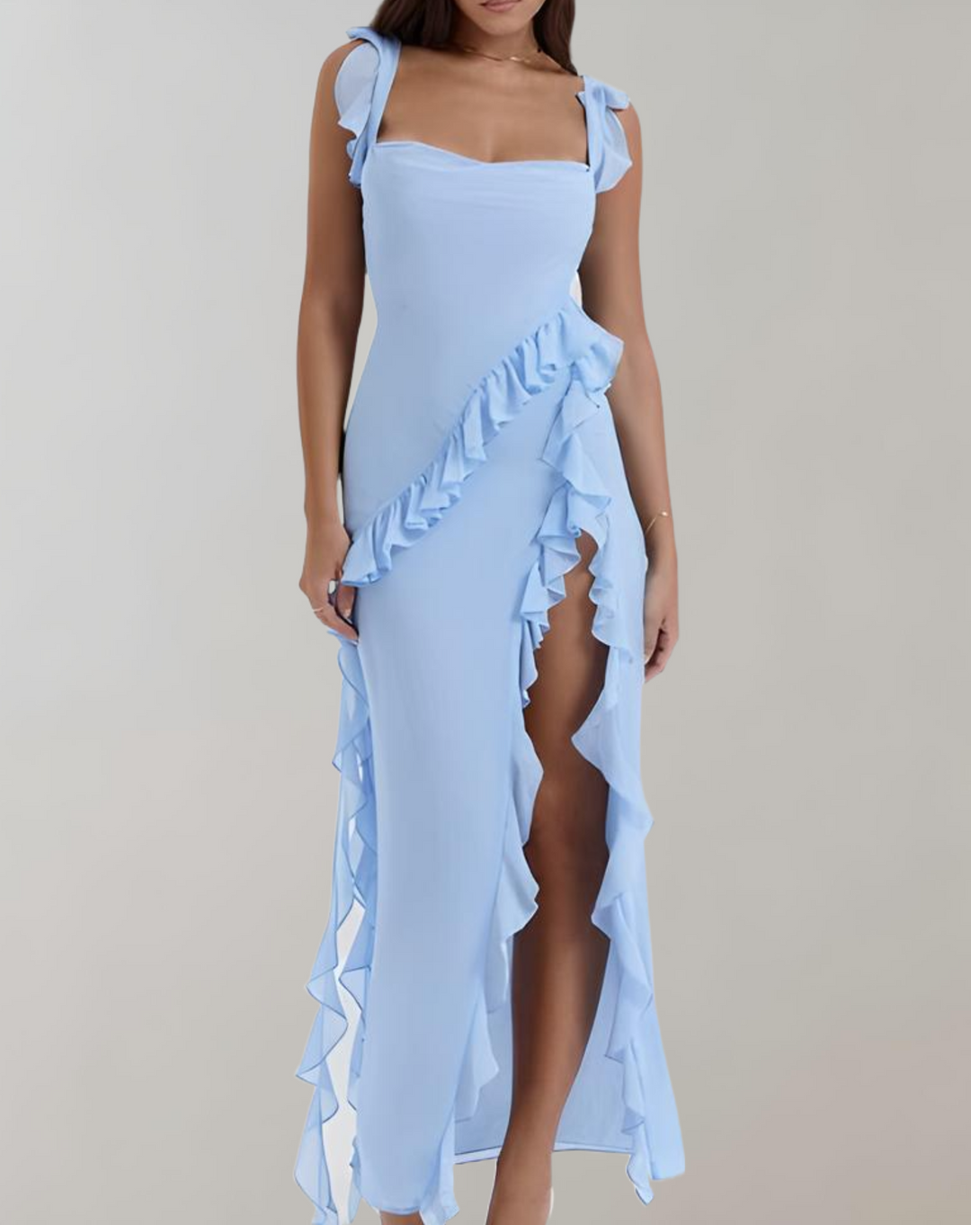 Levoire | Robe D'Été Longue Pour Femmes Légère Et Élégante Bleu