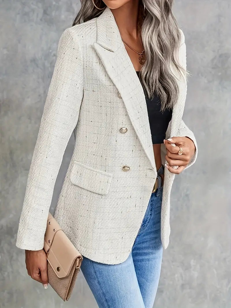 Levoire | Blazer Double Boutonnage Beige Pour Femmes Beige
