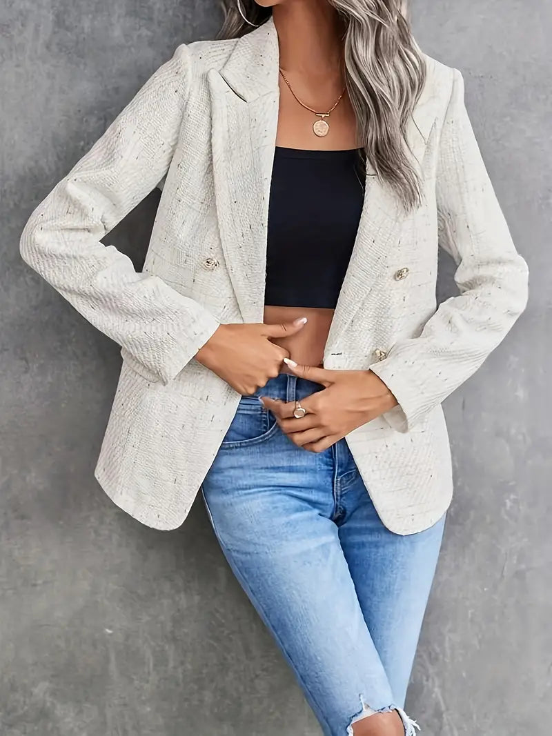 Levoire | Blazer Double Boutonnage Beige Pour Femmes