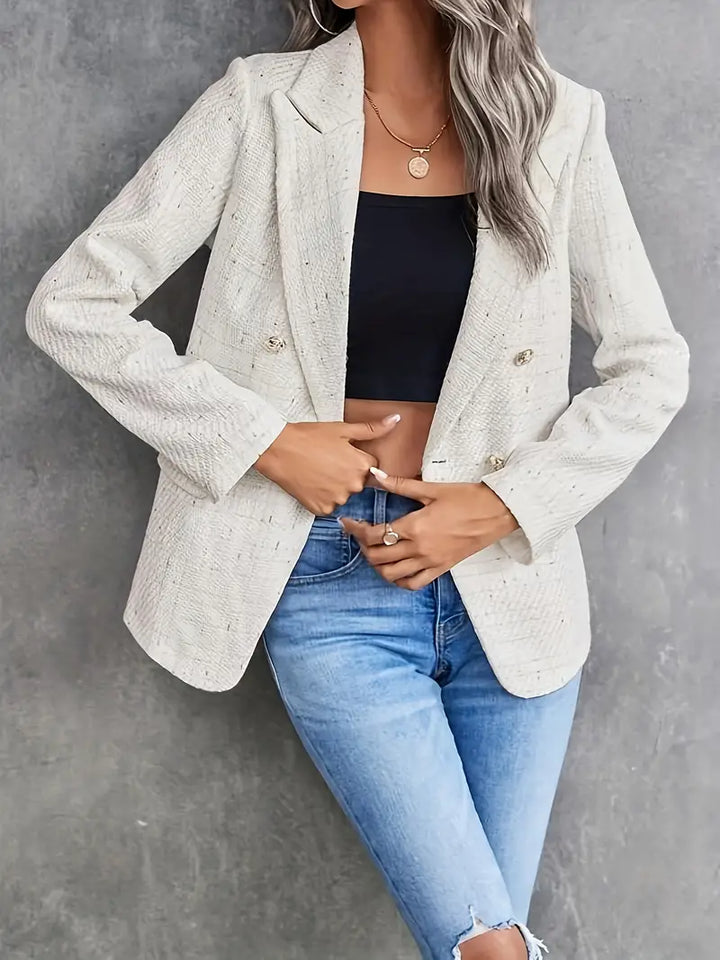 Levoire | Blazer Double Boutonnage Beige Pour Femmes