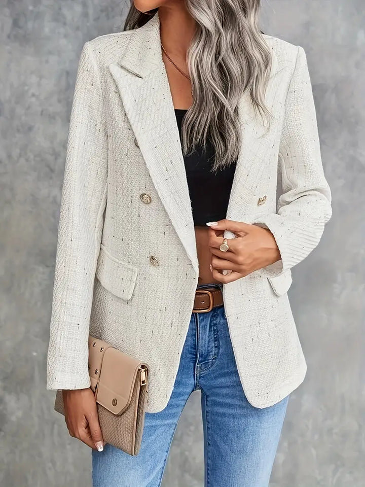 Levoire | Blazer Double Boutonnage Beige Pour Femmes