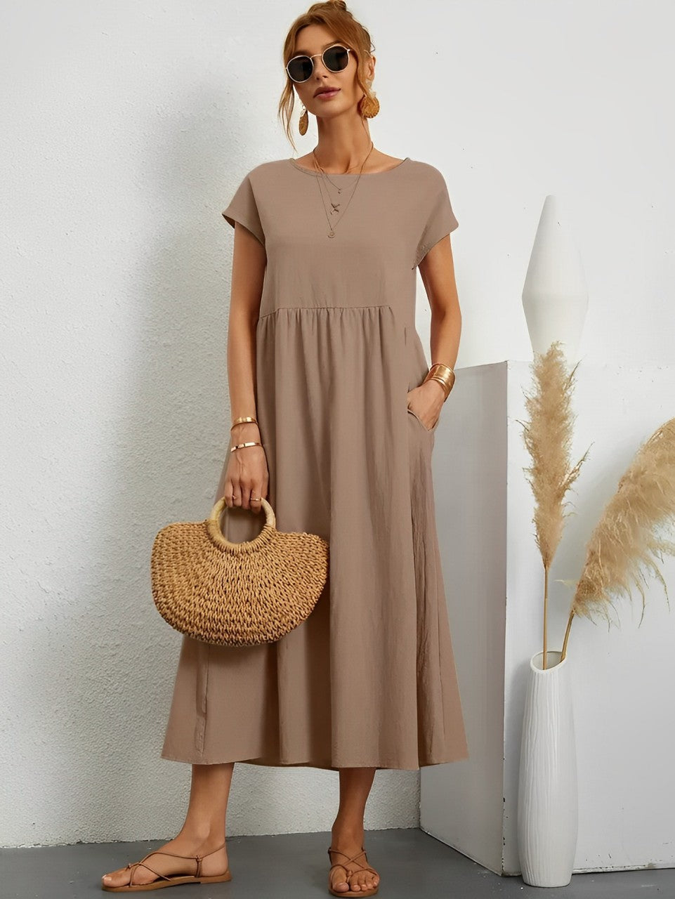 Levoire | Robe D'Été En Coton Vaviseva Avec Une Coupe Confortable Pour Les Temps Chauds