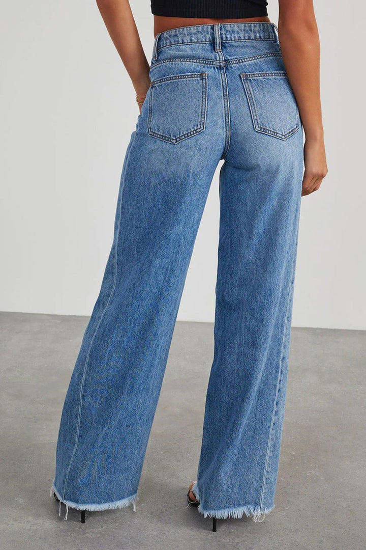 Levoire | Jean Taille Moyenne Avec Bords Bruts