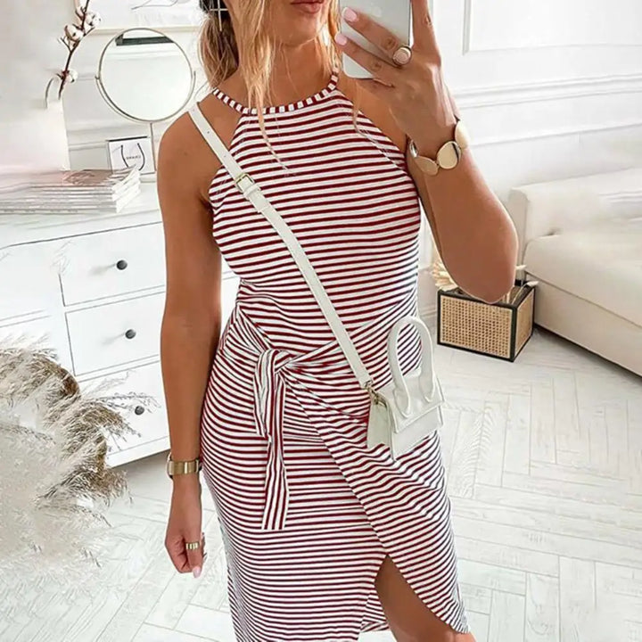 Levoire | Robe midi rayée sans manches