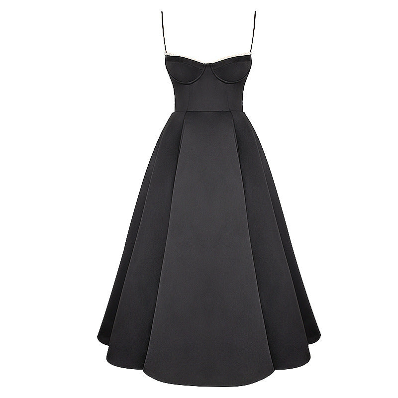 Levoire | Robe Cocktail Élégante Sans Manches En Tulle Avec Corset