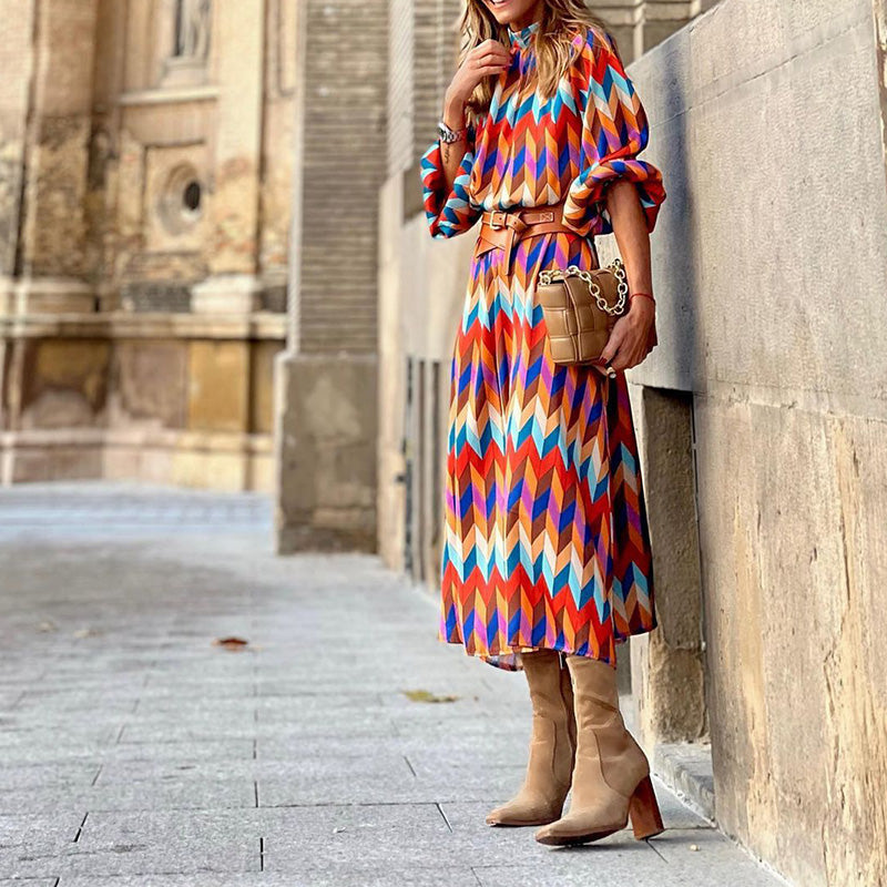 Levoire | Robe Midi Formelle Avec Imprimé