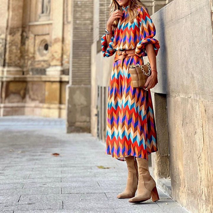 Levoire | Robe Midi Formelle Avec Imprimé