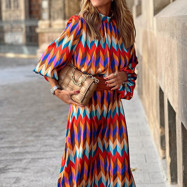 Levoire | Robe midi imprimée bohème Multicolore