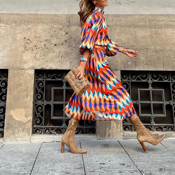 Levoire | Élégante robe d'été avec un imprimé coloré 2XL