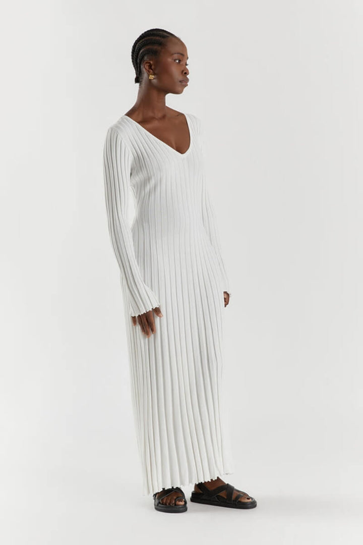 Levoire | Robe En Maille Avec Décolleté En V