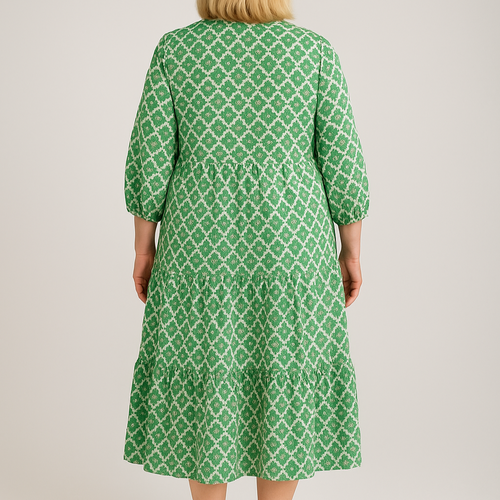 Levoire | Robe D'Été Longue Verte Pour Femmes En Grande Taille