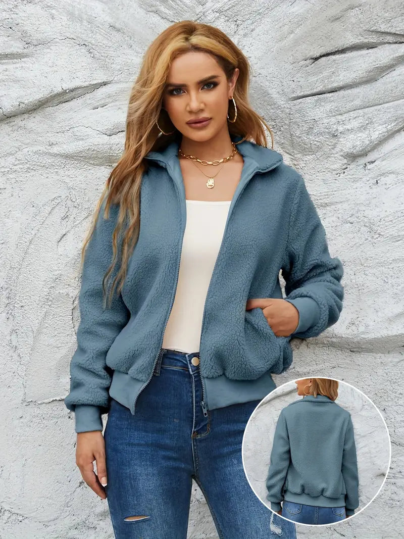 Levoire | Manteau D'Hiver En Polaire Grande Taille Bleu militaire