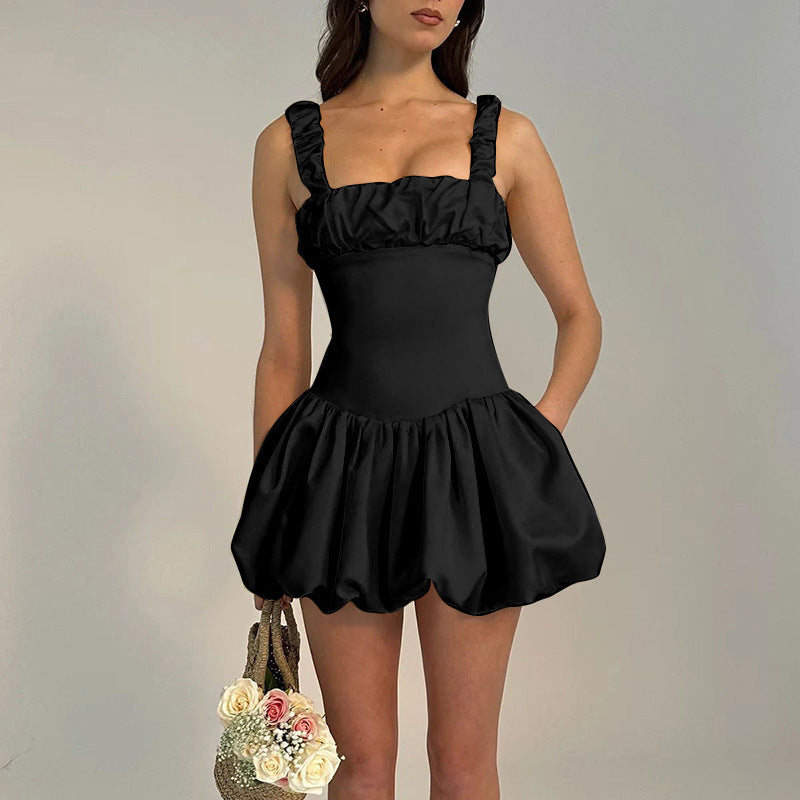 Levoire | Robe Corset Courte Élégante Sans Manches Noir