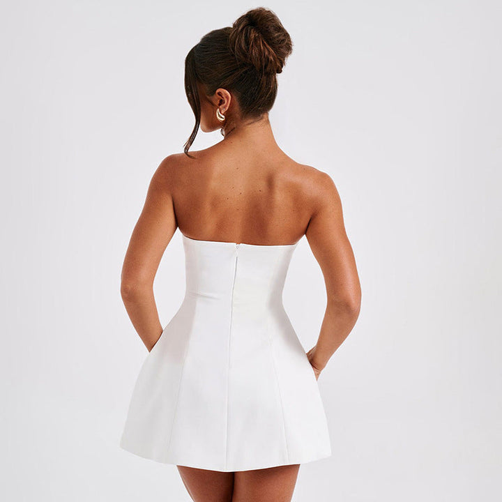 Levoire | Robe Cocktail Short Sans Bretelles En A