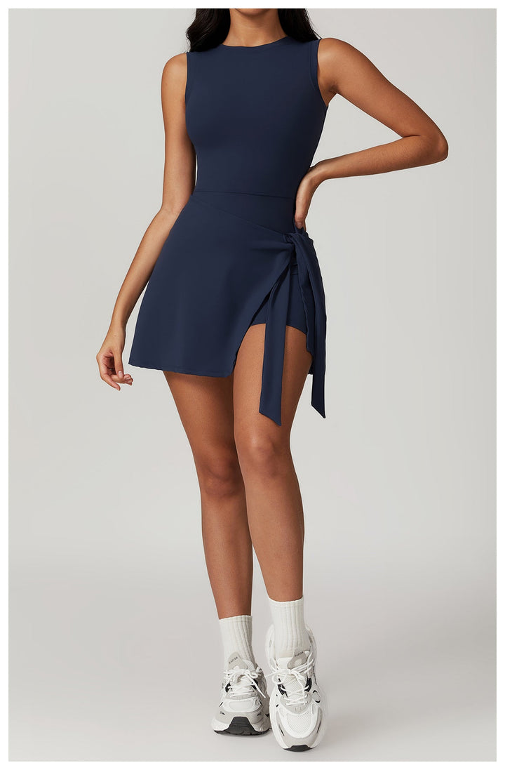 Levoire | Robe Sans Manches Ceinture Taille Robe Courte Robe De Loisir