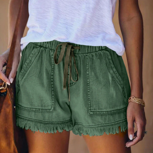 Levoire | Short En Denim À Taille Élastique, Sac À Dos, Vêtements D'Été