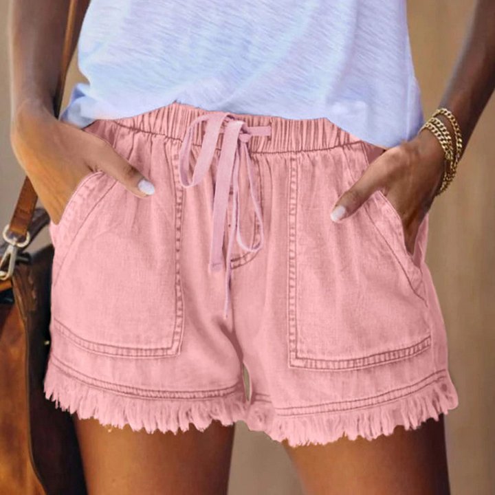 Levoire | Short En Denim À Taille Élastique, Sac À Dos, Vêtements D'Été