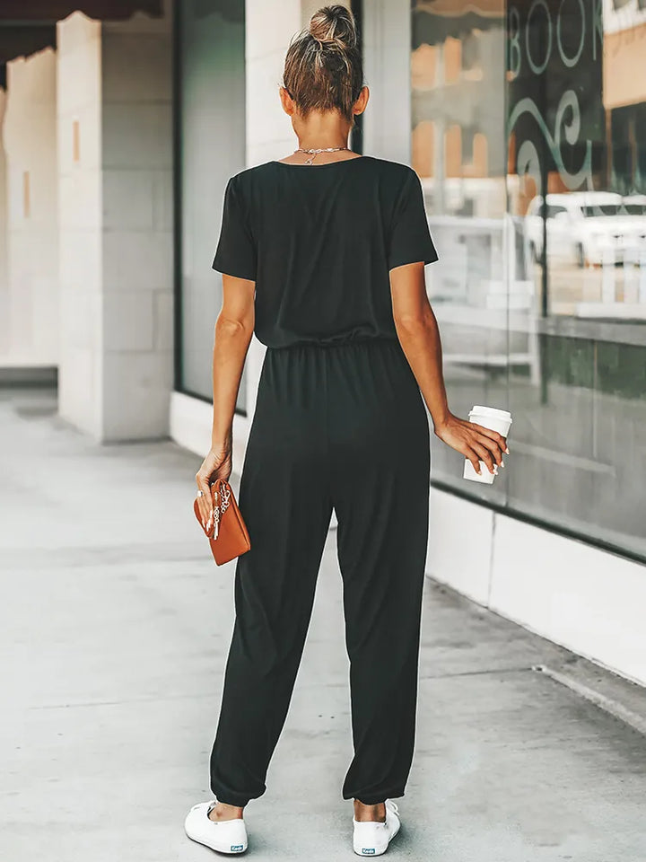 Levoire | Pantalons Noirs À Manches Courtes