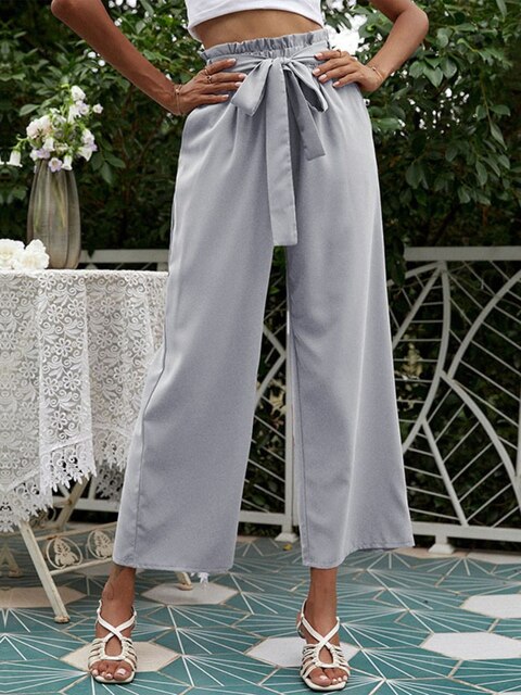 Levoire | Pantalon Plissé À Jambes Larges Gris bleu