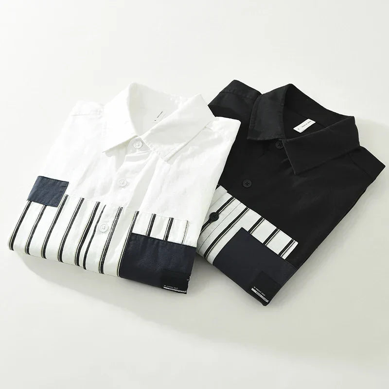 Levoire | Chemise Patchwork Audacieuse Hommes