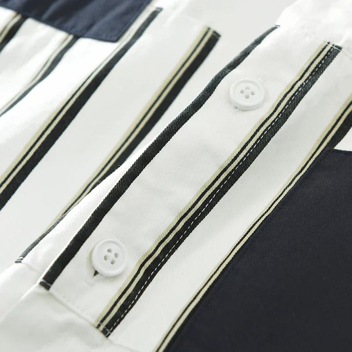 Levoire | Chemise Patchwork Audacieuse Hommes
