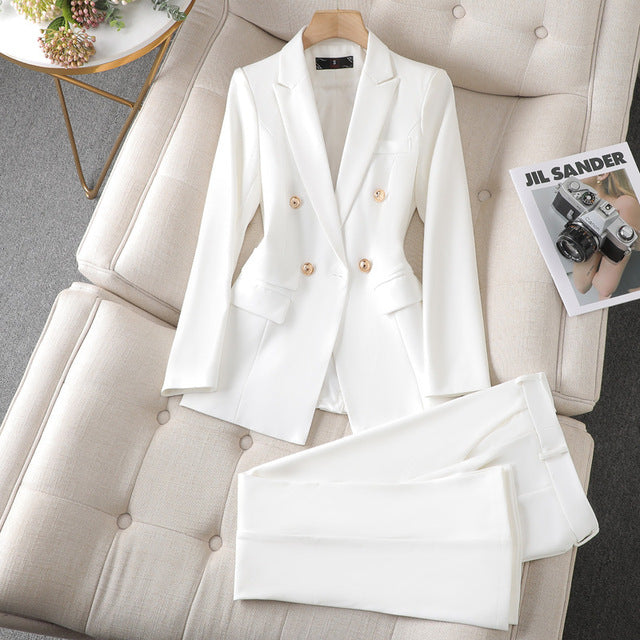 Levoire | Blazer Housut Setti Valkoinen bleiserisetti