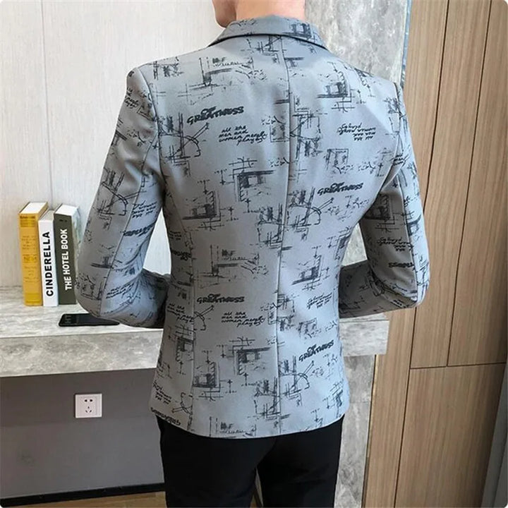 Levoire | Blazer Pour Hommes Décontracté Moderne Imprimé