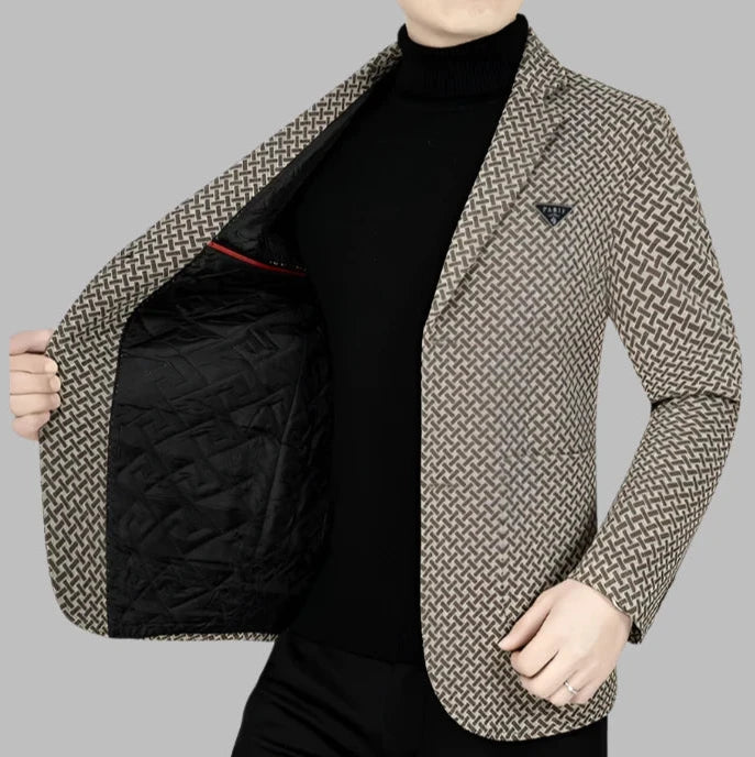 Levoire | Blazer Pour Hommes Moderne Avec Imprimé Abstrait