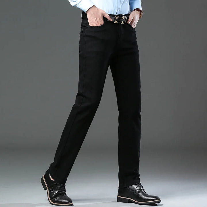 Levoire | Jeans Stretch Modernes Pour Hommes Noir