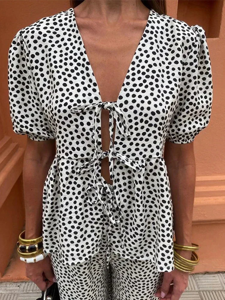 Levoire | Ensemble Élégant De Haut Et Pantalon Pour L'Été