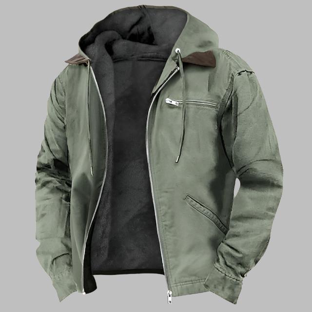 Levoire | Veste De Transition Premium Grande Taille Matelassée Avec Capuche Vert olive