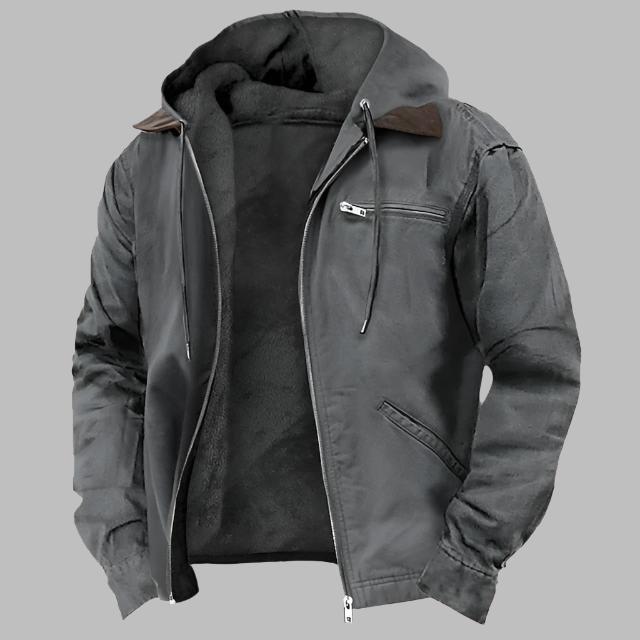 Levoire | Veste De Transition Premium Grande Taille Matelassée Avec Capuche Gris