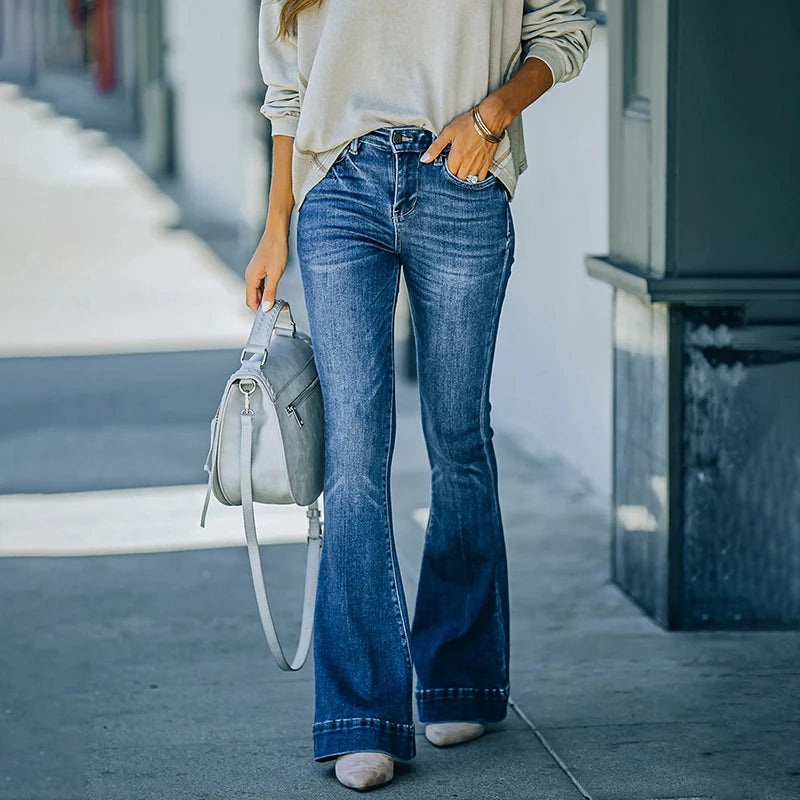 Levoire | Pantalon Évasé Extensible Pour Femmes