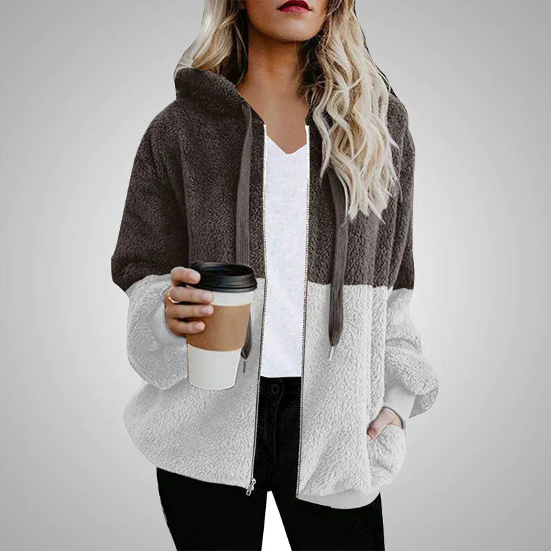 Levoire | Pull À Capuche En Peluche Pour Femmes Braun