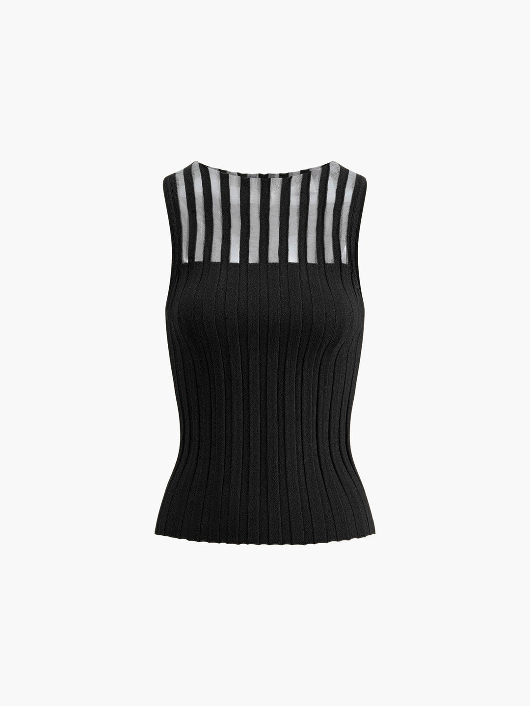 Levoire | Haut En Tricot Slim Fit Rayé Pour Femmes Noir