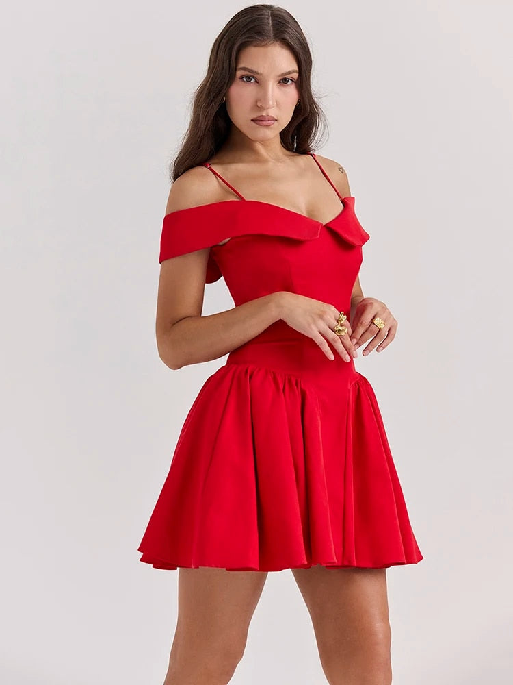 Levoire | Robe Mini À Bretelles Spaghetti Dénudée