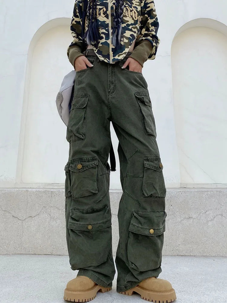 Levoire | Pantalon Cargo Rétro Poches Jambe Large