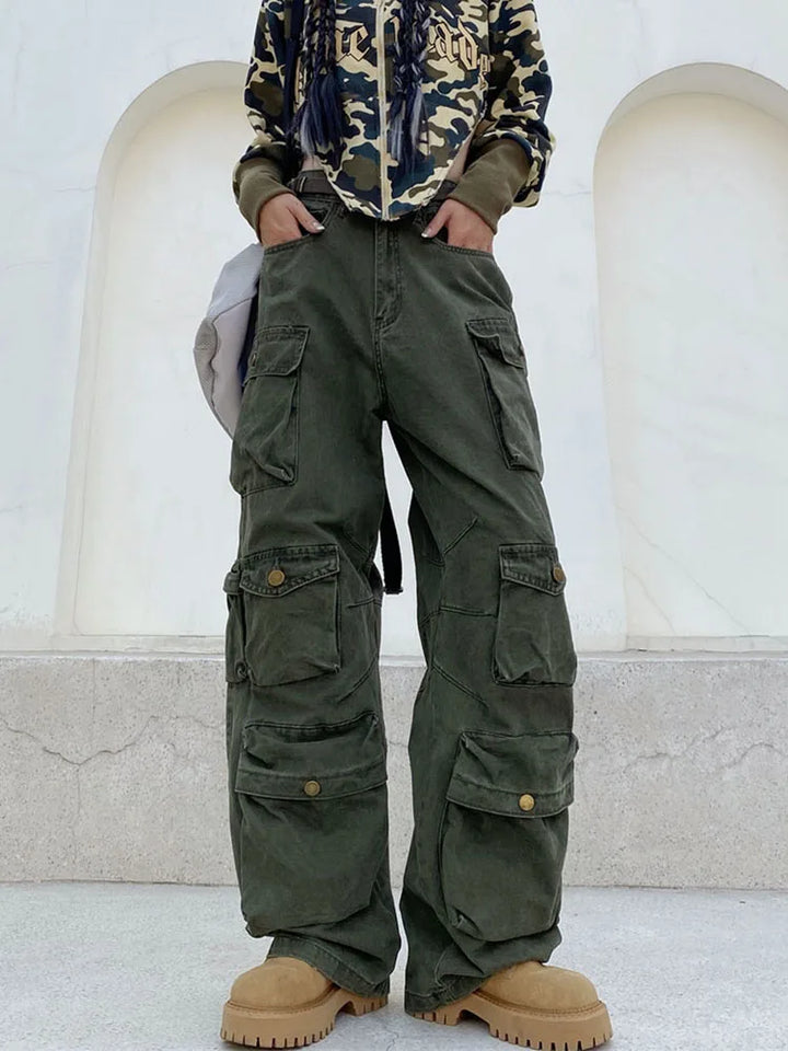 Levoire | Pantalon Cargo Rétro Poches Jambe Large