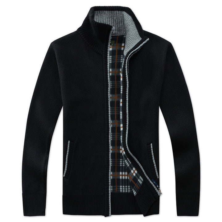 Levoire | Veste En Tricot Pour Hommes Avec Doublure En Polaire Noir