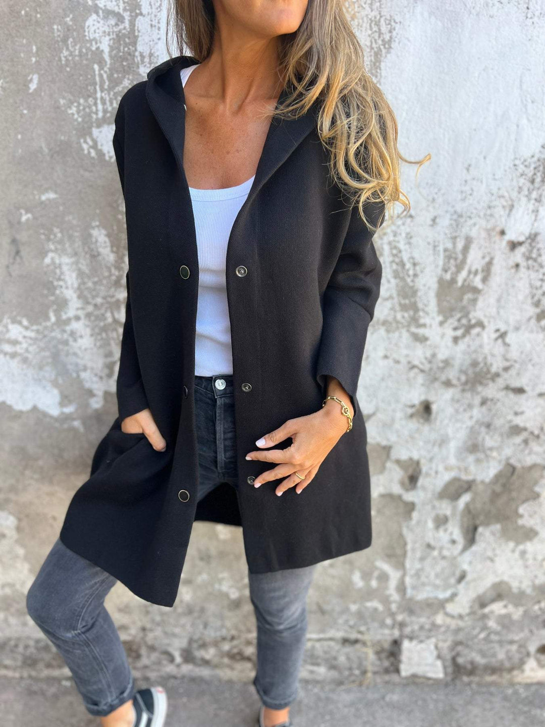 Levoire | Veste décontractée avec capuche Noir