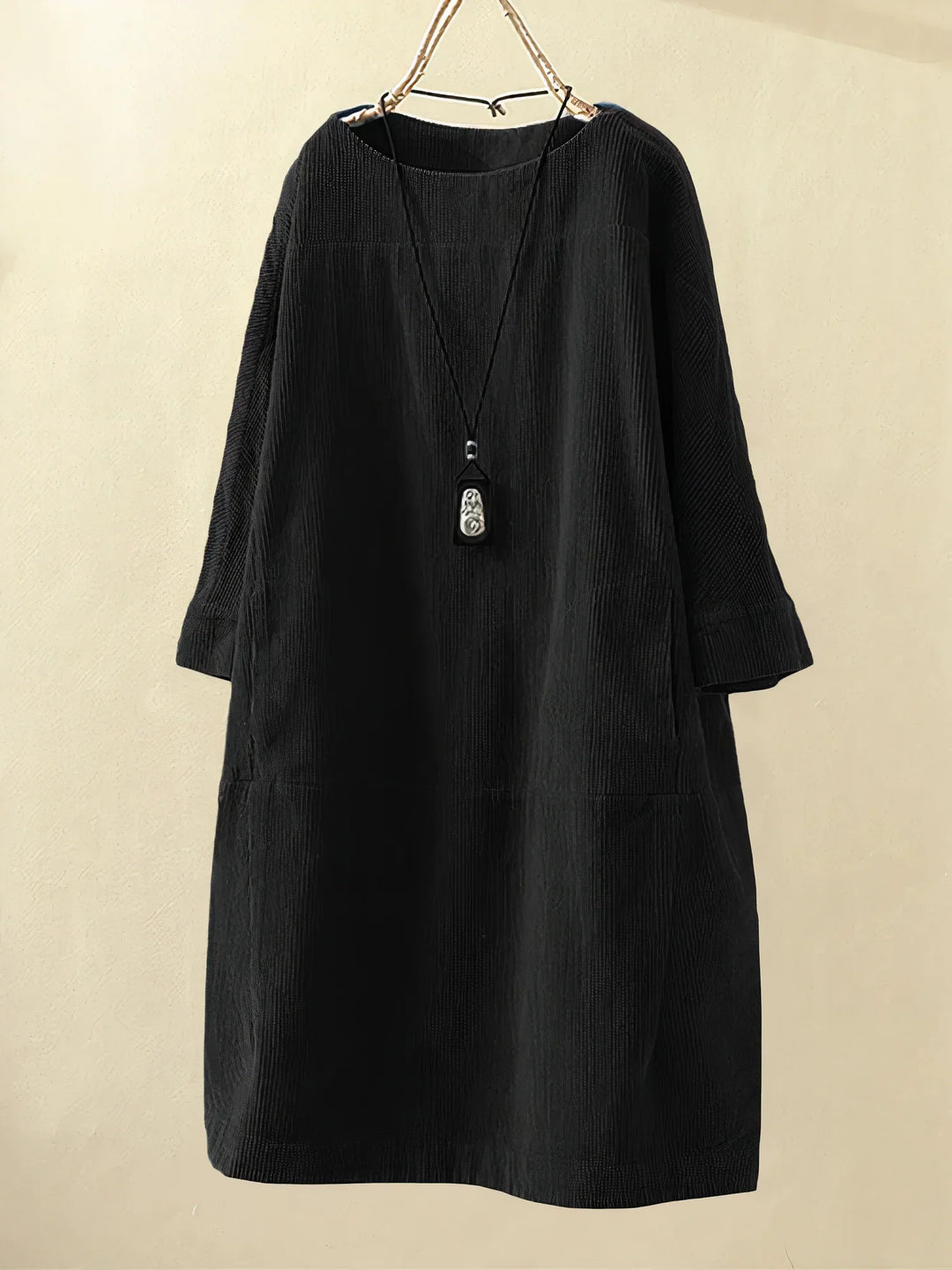 Levoire | Robe en liège A-line Noir